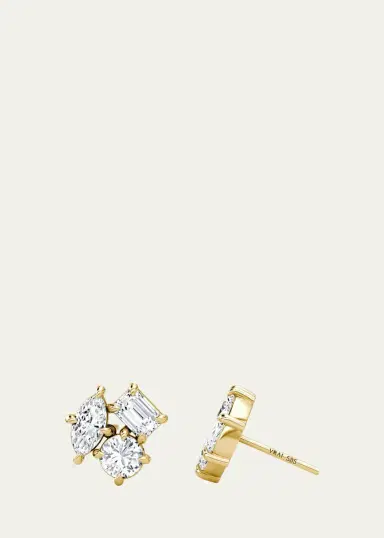 VRAI 14K Yellow Gold Lab-Grown Diamond Constellation Stud Earrings | Thumbnail 2