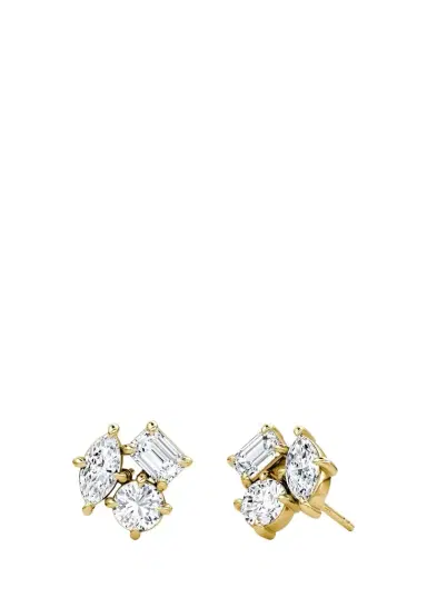 VRAI 14K Yellow Gold Lab-Grown Diamond Constellation Stud Earrings | Thumbnail 1