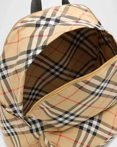 Burberry Men's Essential Check Backpack | Thumbnail 3