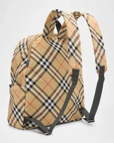 Burberry Men's Essential Check Backpack | Thumbnail 6