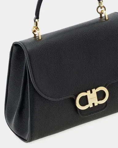 Ferragamo Double Gancio Leather Top-Handle Bag | Thumbnail 6