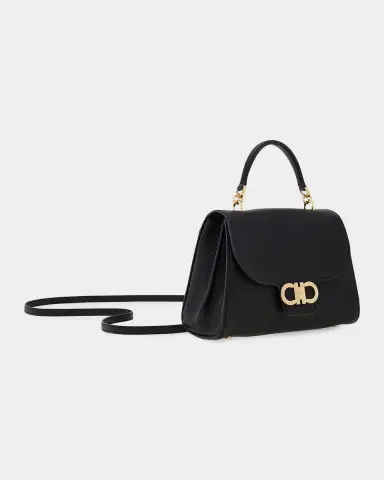 Ferragamo Double Gancio Leather Top-Handle Bag | Thumbnail 7
