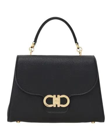 Ferragamo Double Gancio Leather Top-Handle Bag | Thumbnail 1