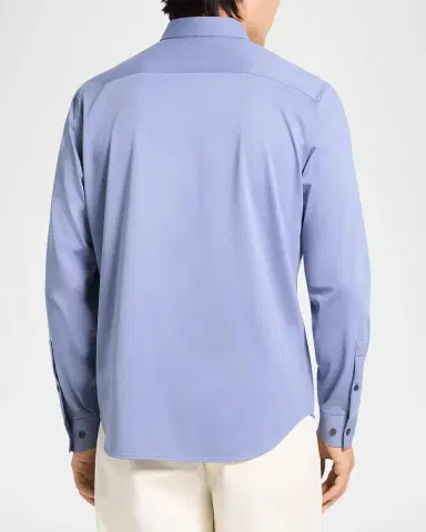 Theory Men's Sylvain Shirt in Structure Knit | Thumbnail 3 Theory Men's Sylvain Shirt in Structure Knit | Thumbnail 3