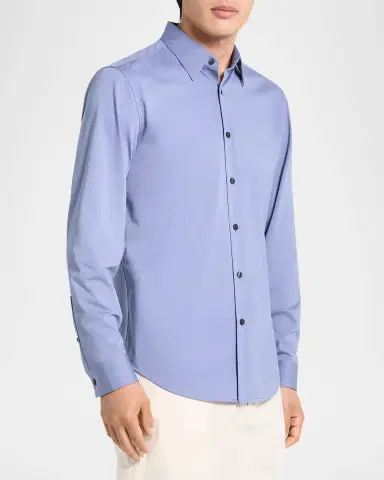 Theory Men's Sylvain Shirt in Structure Knit | Thumbnail 7 Theory Men's Sylvain Shirt in Structure Knit | Thumbnail 7