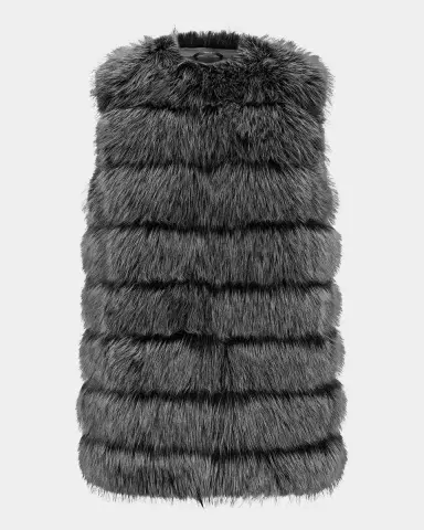 THEIA Fox-Like Faux Fur Vest | Thumbnail 2