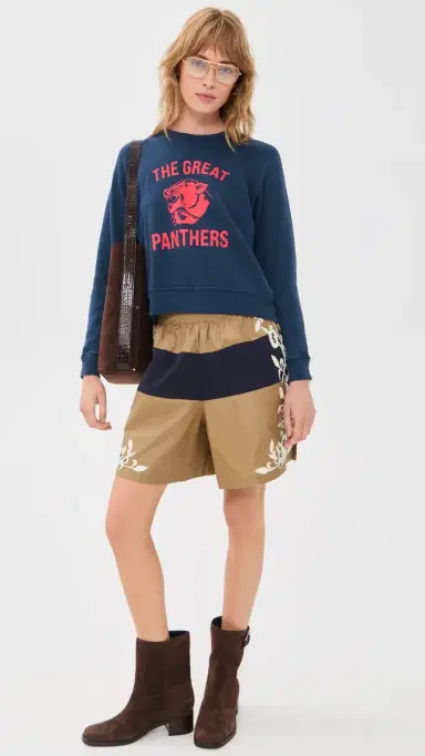 The Great. THE GREAT. The Fleece Growling Panther Rookie Sweatshirt | Thumbnail 6