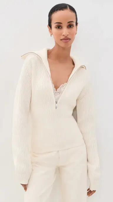 Anine Bing June Trucker Collar Sweater | Thumbnail 2 Anine Bing June Trucker Collar Sweater | Thumbnail 2