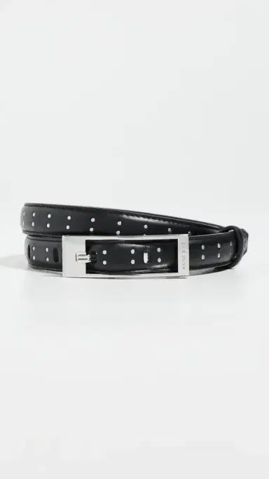 Anine Bing Elly Smooth Leather Studded Belt | Thumbnail 2