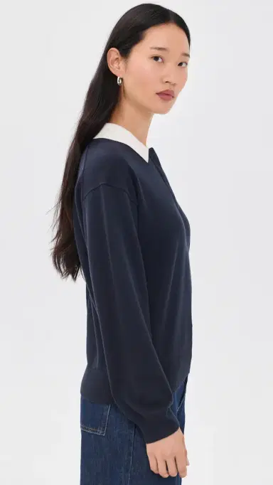 Alex Mill Bond Street Cashmere Polo Top | Thumbnail 4 Alex Mill Bond Street Cashmere Polo Top | Thumbnail 4