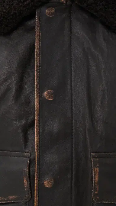 Dunst Detachable A-2 Leather Jacket Brushed Black L | Thumbnail 6