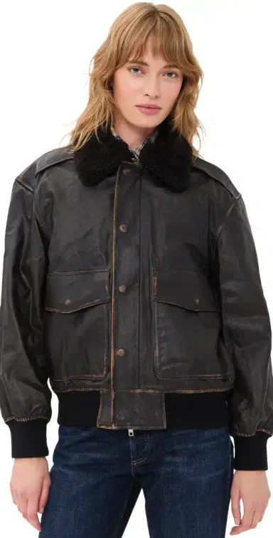 Dunst Detachable A-2 Leather Jacket Brushed Black L | Thumbnail 1