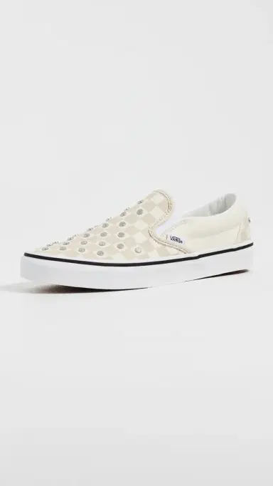 Vans Classic Slip On Unisex Sneakers Checkerboard Studs Turtledove M 12 | Thumbnail 2 Vans Classic Slip On Unisex Sneakers Checkerboard Studs Turtledove M 12 | Thumbnail 2