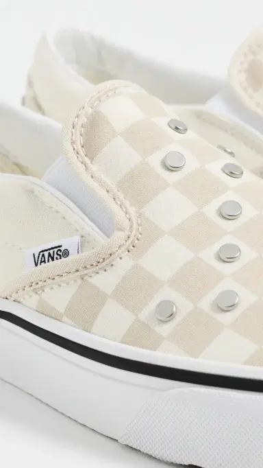 Vans Classic Slip On Unisex Sneakers Checkerboard Studs Turtledove M 12 | Thumbnail 6 Vans Classic Slip On Unisex Sneakers Checkerboard Studs Turtledove M 12 | Thumbnail 6