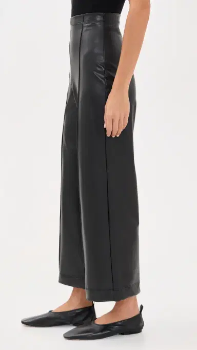 Ripley Rader Cropped Vegan Leather Straight Leg Pants | Thumbnail 4