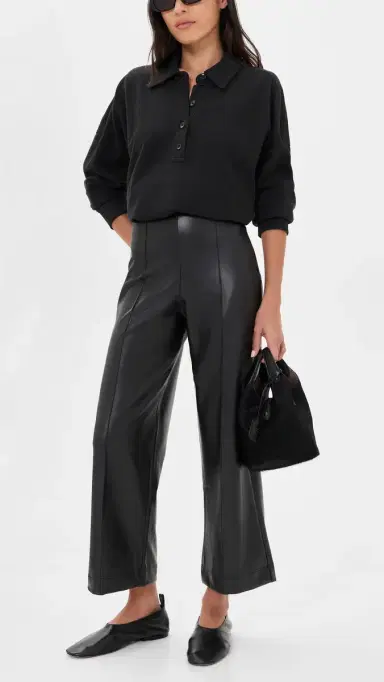 Ripley Rader Cropped Vegan Leather Straight Leg Pants | Thumbnail 5