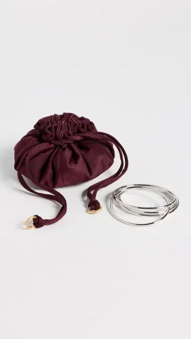 Naghedi Lotus Jewelry Pouch Bordeaux One Size | Thumbnail 4