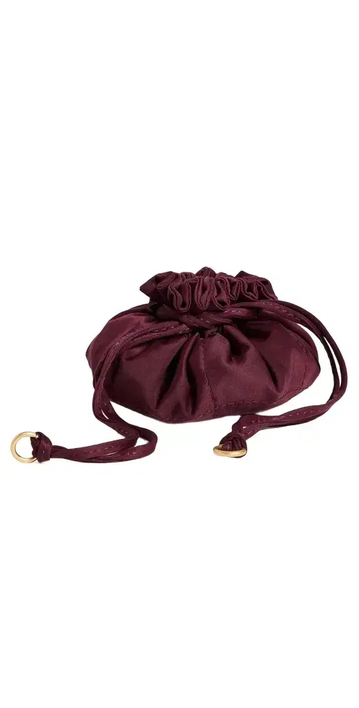 Naghedi Lotus Jewelry Pouch Bordeaux One Size