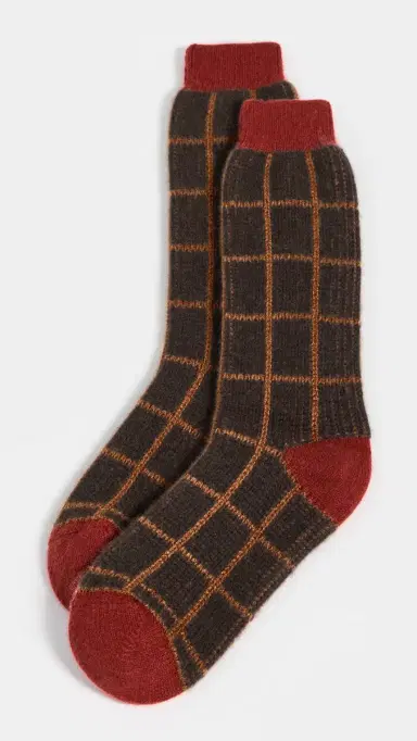Guest In Residence The Checker Soft Knit Socks | Thumbnail 2