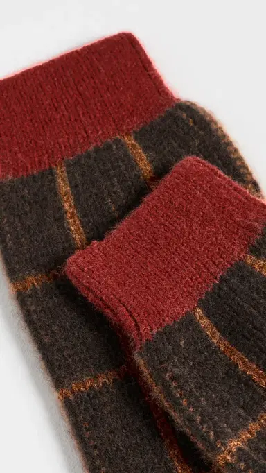 Guest In Residence The Checker Soft Knit Socks | Thumbnail 3
