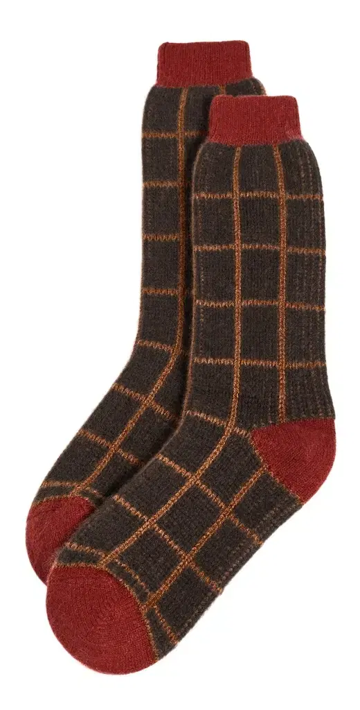 Guest In Residence The Checker Soft Knit Socks