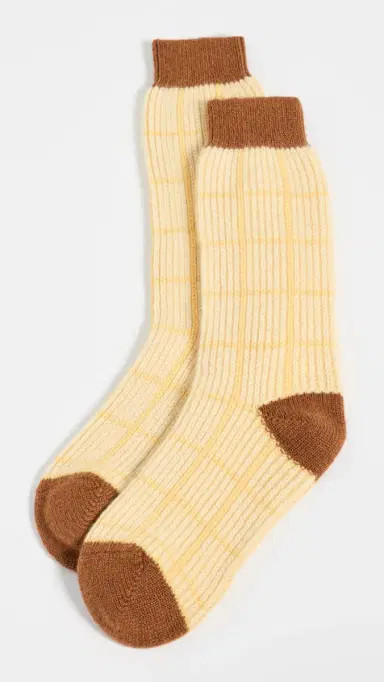 Guest In Residence The Checker Soft Knit Socks | Thumbnail 2