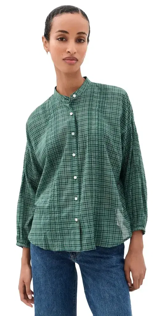 Birds of Paradis Murin Tartan Jordyn Blouse Muir Tartan S