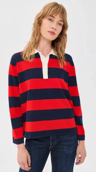 The Great. THE GREAT. The Academy Polo Sweater | Thumbnail 2 The Great. THE GREAT. The Academy Polo Sweater | Thumbnail 2