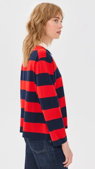 The Great. THE GREAT. The Academy Polo Sweater | Thumbnail 4 The Great. THE GREAT. The Academy Polo Sweater | Thumbnail 4