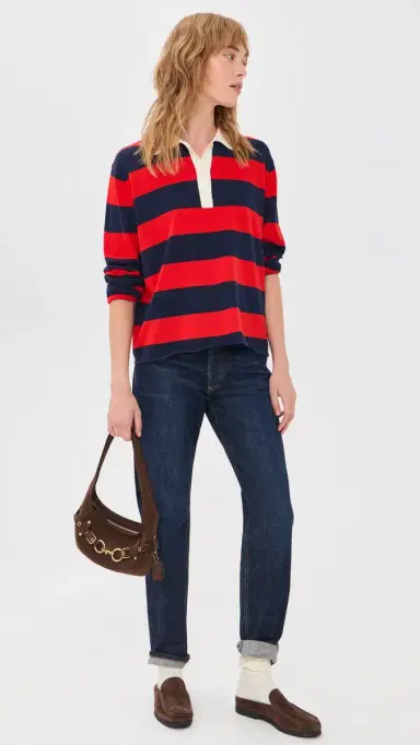 The Great. THE GREAT. The Academy Polo Sweater | Thumbnail 5 The Great. THE GREAT. The Academy Polo Sweater | Thumbnail 5