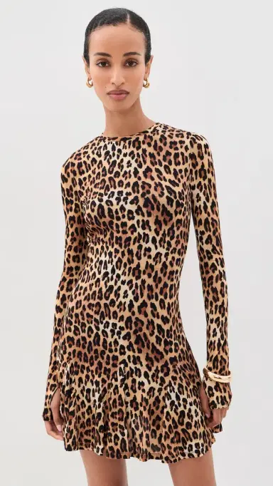 Alice + Olivia Wendy Fit and Flare Godet Mini Dress | Thumbnail 2