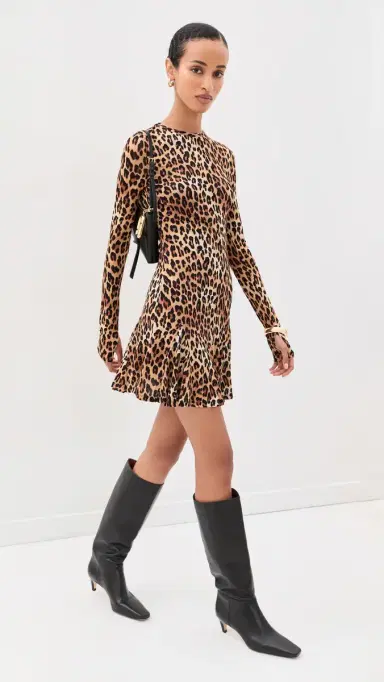 Alice + Olivia Wendy Fit and Flare Godet Mini Dress | Thumbnail 5