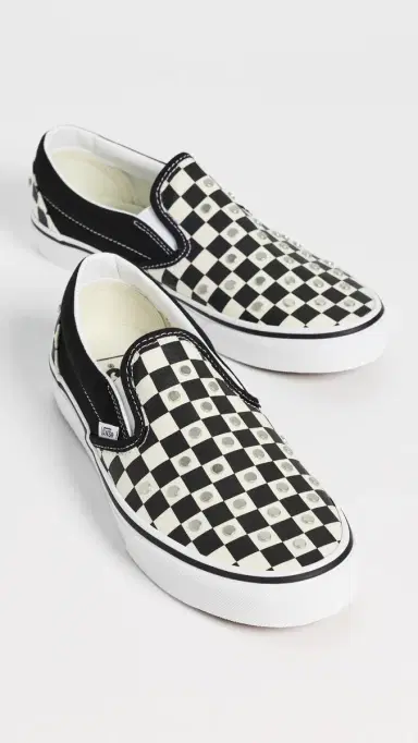 Vans Classic Slip On Unisex Sneakers Checkerboard Studs Black M 11 | Thumbnail 5