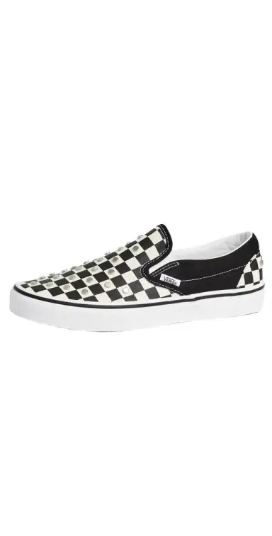 Vans Classic Slip On Unisex Sneakers Checkerboard Studs Black M 11 | Thumbnail 1