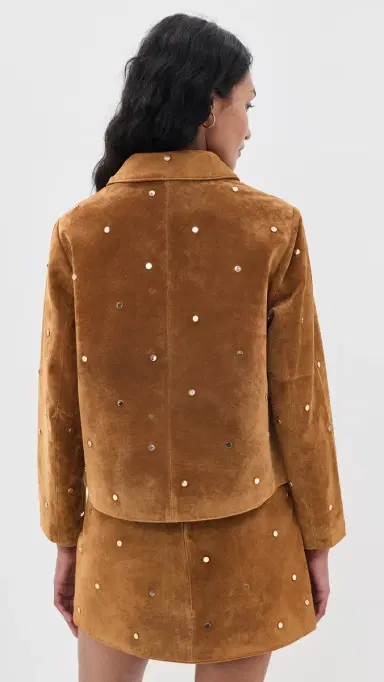 HUNTER BELL Hanlin Suede Jacket Saddle S | Thumbnail 3