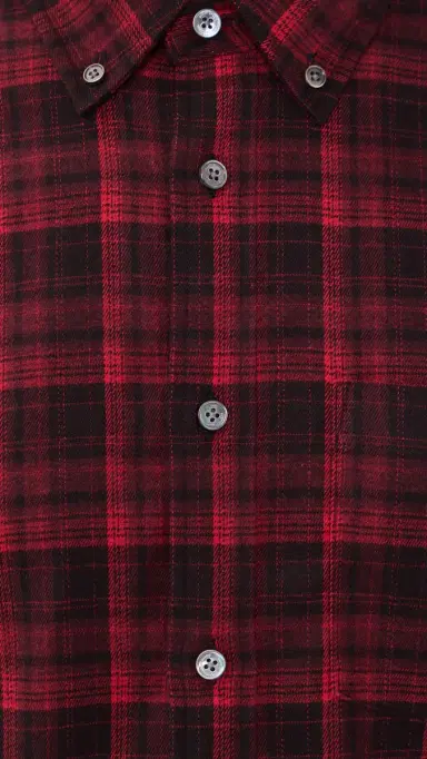 Dunst Checked Flannel Button Down Shirt Red M | Thumbnail 6