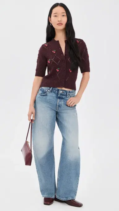 Madewell Embroidered Bauble Pointelle Stitch Cardigan | Thumbnail 6