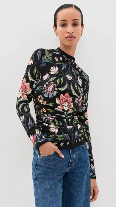 Farm Rio Natalia Jersey Blouse | Thumbnail 2 Farm Rio Natalia Jersey Blouse | Thumbnail 2