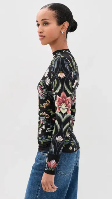 Farm Rio Natalia Jersey Blouse | Thumbnail 4 Farm Rio Natalia Jersey Blouse | Thumbnail 4