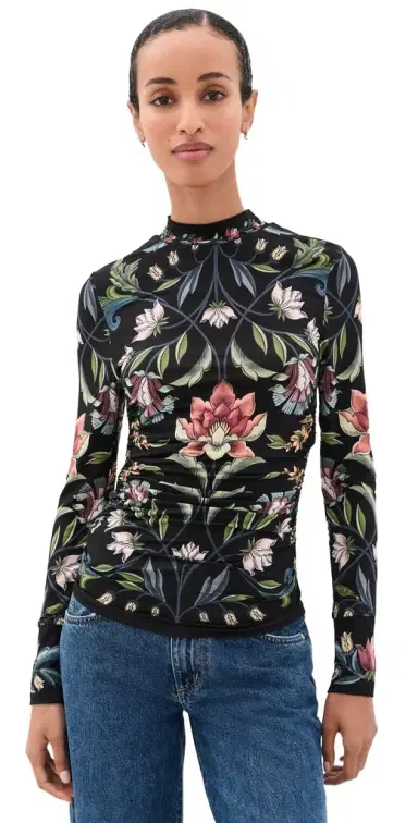 Farm Rio Natalia Jersey Blouse | Thumbnail 1 Farm Rio Natalia Jersey Blouse | Thumbnail 1