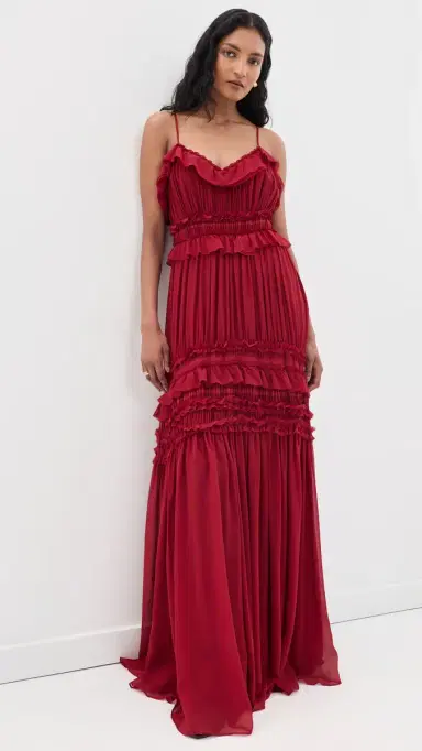 Ulla Johnson Dorothea Sleeveless Silk Gown Cerise 6 | Thumbnail 2