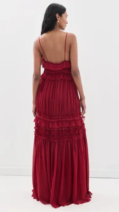 Ulla Johnson Dorothea Sleeveless Silk Gown Cerise 6 | Thumbnail 3