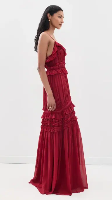 Ulla Johnson Dorothea Sleeveless Silk Gown Cerise 6 | Thumbnail 4
