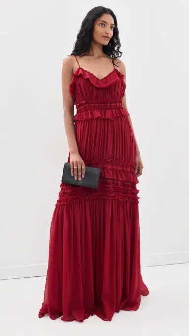 Ulla Johnson Dorothea Sleeveless Silk Gown Cerise 6 | Thumbnail 5