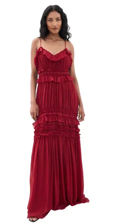 Ulla Johnson Dorothea Sleeveless Silk Gown Cerise 6 | Thumbnail 1