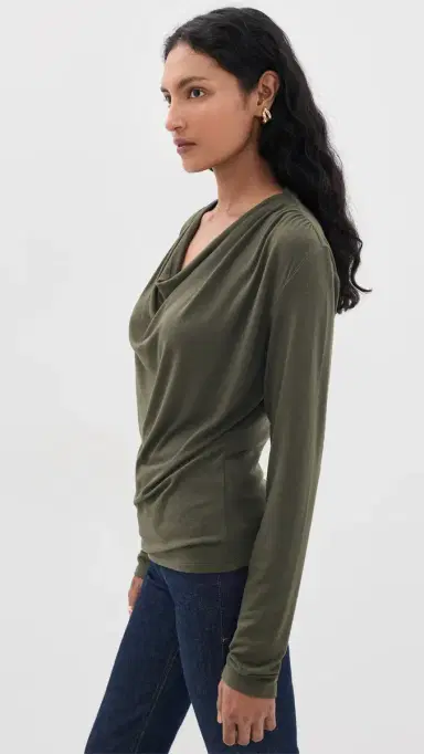 Vince Long Sleeve Cowl Top | Thumbnail 4