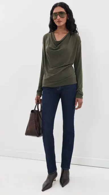Vince Long Sleeve Cowl Top | Thumbnail 5