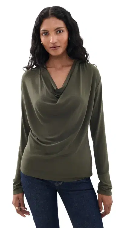 Vince Long Sleeve Cowl Top | Thumbnail 1
