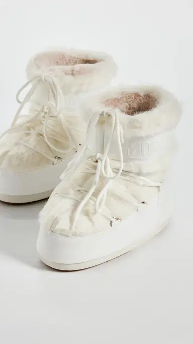 Moon Boot Icon Low Faux Fur Boots Optical White 39/41 | Thumbnail 5