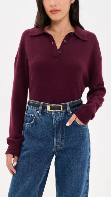 Anine Bing Elly Smooth Leather Belt | Thumbnail 3